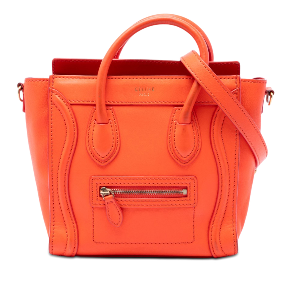 Pre-Loved Celine Nano Leather Luggage Tote